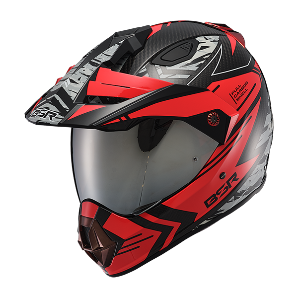 【SNELL标准】摩托车BSF-L13迷彩系列碳纤竞技头盔
